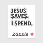 Jezus redt me T-Shirt Sticker (Vel)