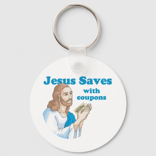 Jezus redt met coupons sleutelhanger (Voorkant)