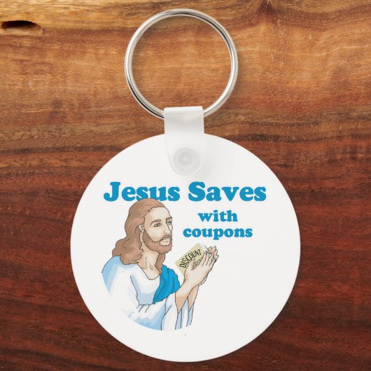 Jezus redt met coupons sleutelhanger (Voorkant)