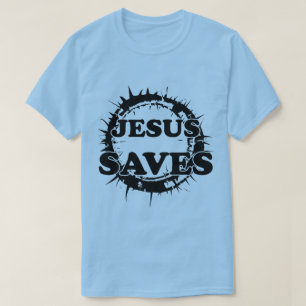 Jezus redt met de doornenkroon t-shirt
