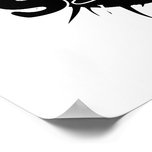 Jezus redt met kruis en doornenkroon poster (Hoek)