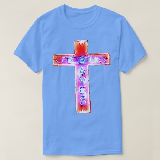Jezus redt Neon Sign T-shirt (Design voorkant)