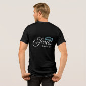 Jezus Redt Ons Tri-Blend Shirt (Achterkant volledig)