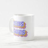 Jezus redt pastel 3D Koffiemok (Voorkant links)