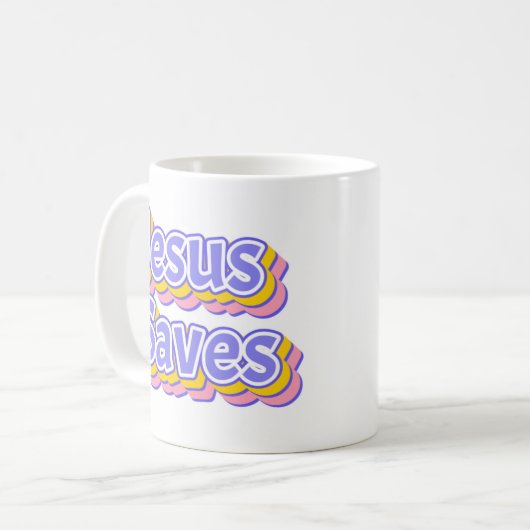 Jezus redt pastel 3D Koffiemok (Voorkant links)