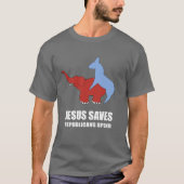 Jezus redt. Republikeinen besteden T-shirt (Voorkant)