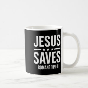 Jezus redt Romeinen Bijbelvers Gelovige Mannen Koffiemok