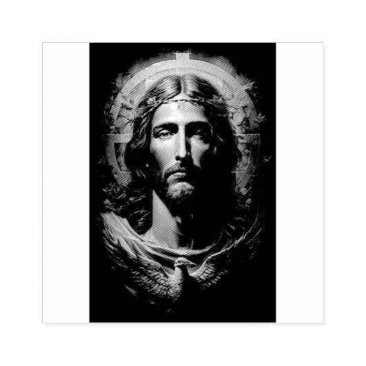 Jezus redt rubberstempel (Afrduk)