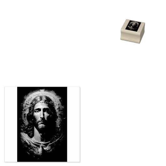 Jezus redt rubberstempel (Gestempeld)