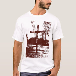 Jezus redt Satan geeft T-Shirt door Matt Landon