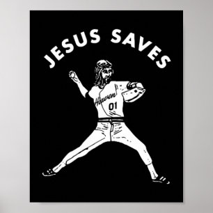 Jezus redt Shirt Religieuze Christelijke gelovigen Poster