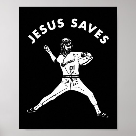 Jezus redt Shirt Religieuze Christelijke gelovigen Poster (Voorkant)