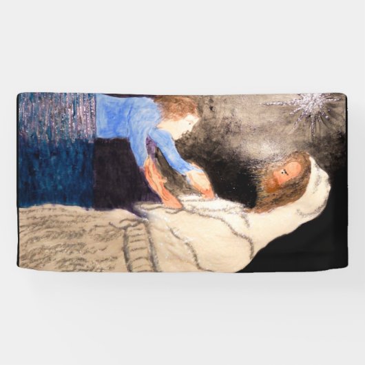 Jezus redt spandoek (Horizontaal)