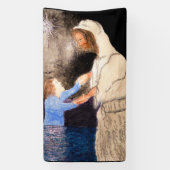 Jezus redt spandoek (Verticaal)