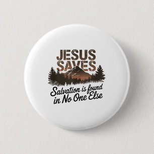 Jezus redt - Verlossing is gevonden in Else Tank T Ronde Button 5,7 Cm