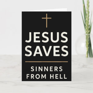 Jezus redt zondaars uit de hel evangelische gospel kaart