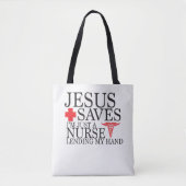 Jezus redt zurenhulp tote bag (Voorkant)
