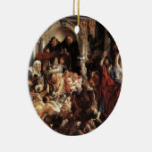 Jezus reed de geldwisselaars uit de tempel O Keramisch Ornament (Rechts)