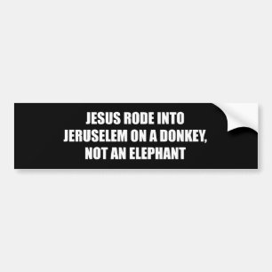 Jezus reed in Jeruselem op een ezel Bumpersticker