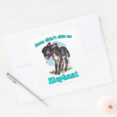 Jezus reed niet op een olifant vierkante sticker (Envelop)