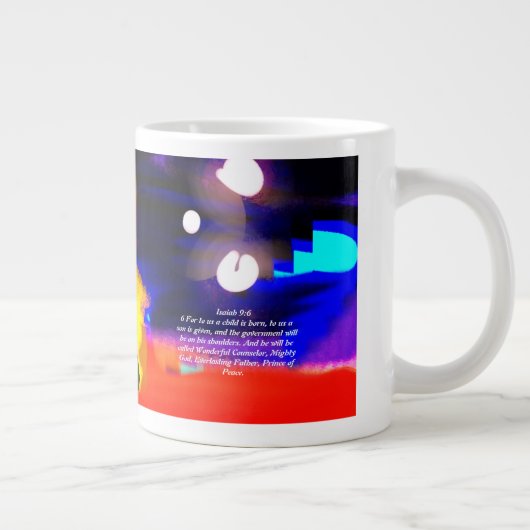 Jezus regeert grote koffiekop (Rechts)