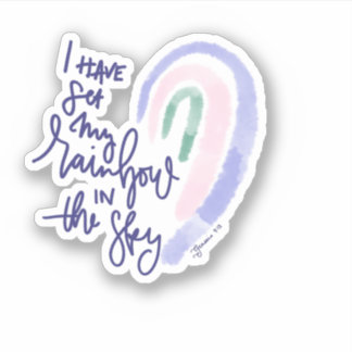 Jezus regenboogsticker genesis sticker