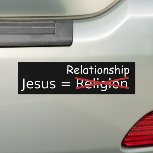 Jezus = Relatie Bumpersticker (Op auto)