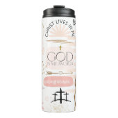 Jezus Religieus Geloof God Bijbel Gebed Thermosbeker (Voorkant)