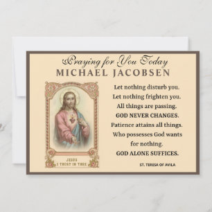 Jezus Religieuze St. Teresa van Avila Prayer Kaart