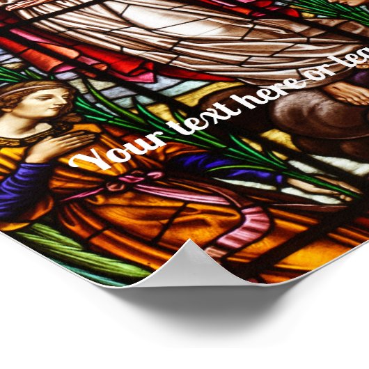 Jezus/Religieuze wandkunst - bewerkbare tekst Post Poster (Hoek)