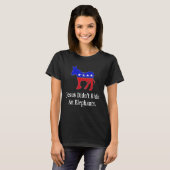 Jezus riep geen olifant-democraat Donkey T-shirt (Voorkant volledig)