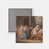 Jezus Rijdt de Merchants van de tempel Magneet (Voorkant / Achterkant)