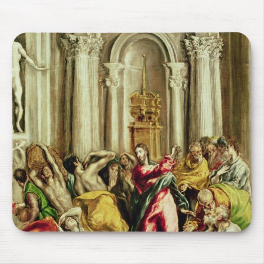 Jezus Rijdt de Merchants van de tempel Muismat (Voorkant)