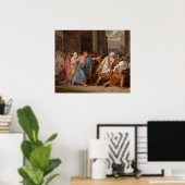 Jezus Rijdt de Merchants van de tempel Poster (Thuiskantoor)