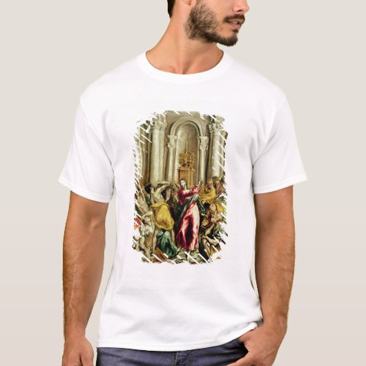 Jezus Rijdt de Merchants van de tempel T-shirt (Voorkant)