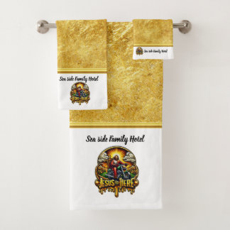 Jezus rijdt naar onze verlossing bad handdoek