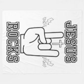 Jezus Rocks Bijbels Festival W/B Fleece Deken (Voorkant (Horizontaal))