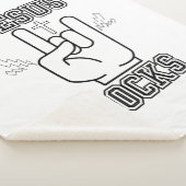 Jezus Rocks Bijbels Festival W/B Sherpa Deken (3/4)