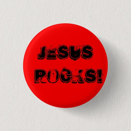 Jezus Rocks! - Gepersonaliseerd - Aangepast.. - Ge Ronde Button 3,2 Cm (Voorkant)