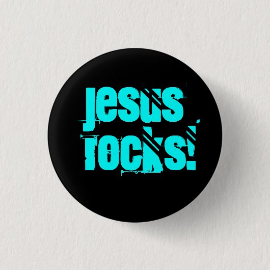 Jezus Rocks! - Gepersonaliseerd - Gepersonaliseerd Ronde Button 3,2 Cm (Voorkant)