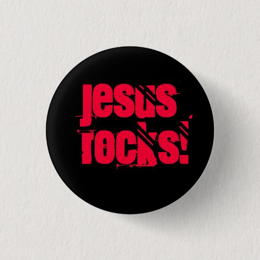 Jezus Rocks! - Gepersonaliseerd - Gepersonaliseerd Ronde Button 3,2 Cm (Voorkant)