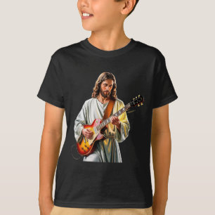 Jezus Rockt Met Gitaar - Grappige Christelijke Roc T-shirt