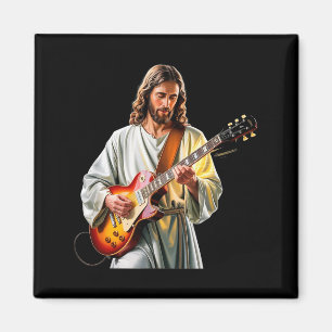 Jezus Rockt Met Gitaar - Grappige Christelijke Rot Magneet