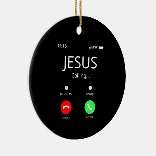 Jezus roept - Christelijk Keramisch Ornament (Rechts)