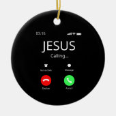 Jezus roept - Christelijk Keramisch Ornament (Voorkant)
