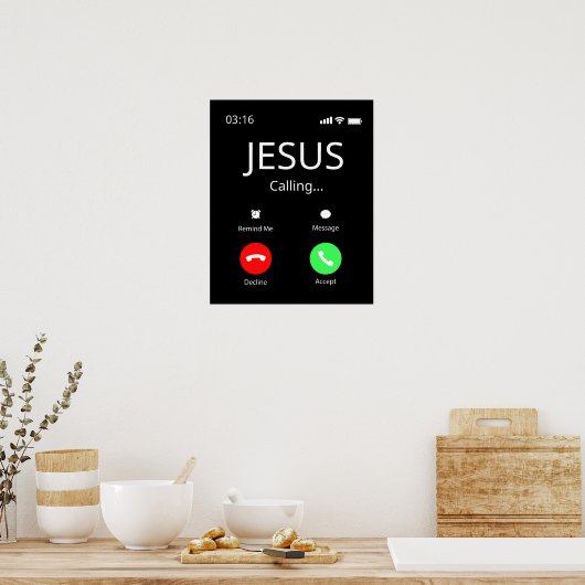Jezus roept - Christelijk Poster (Keuken)