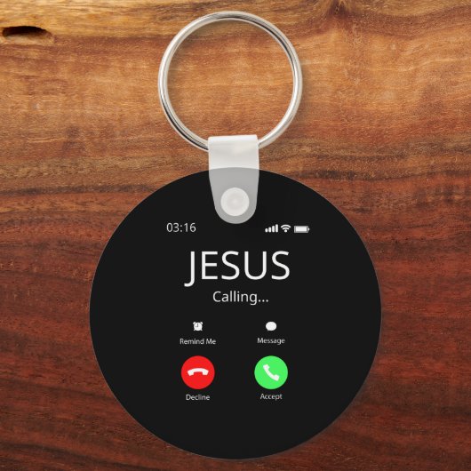 Jezus roept - Christelijk Sleutelhanger (Voorkant)