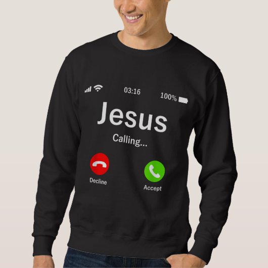 Jezus roept - Christelijk Trui (Voorkant)