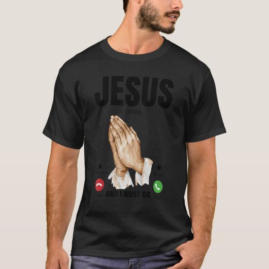 Jezus roept en ik moet gaan 3 t-shirt (Voorkant)