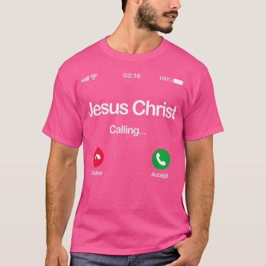 Jezus roept het T-shirt tot een gezegend geloof en (Voorkant)